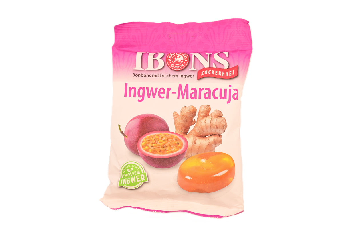 IBONS Ingwer Bonbon Maracuja ohne Zucker