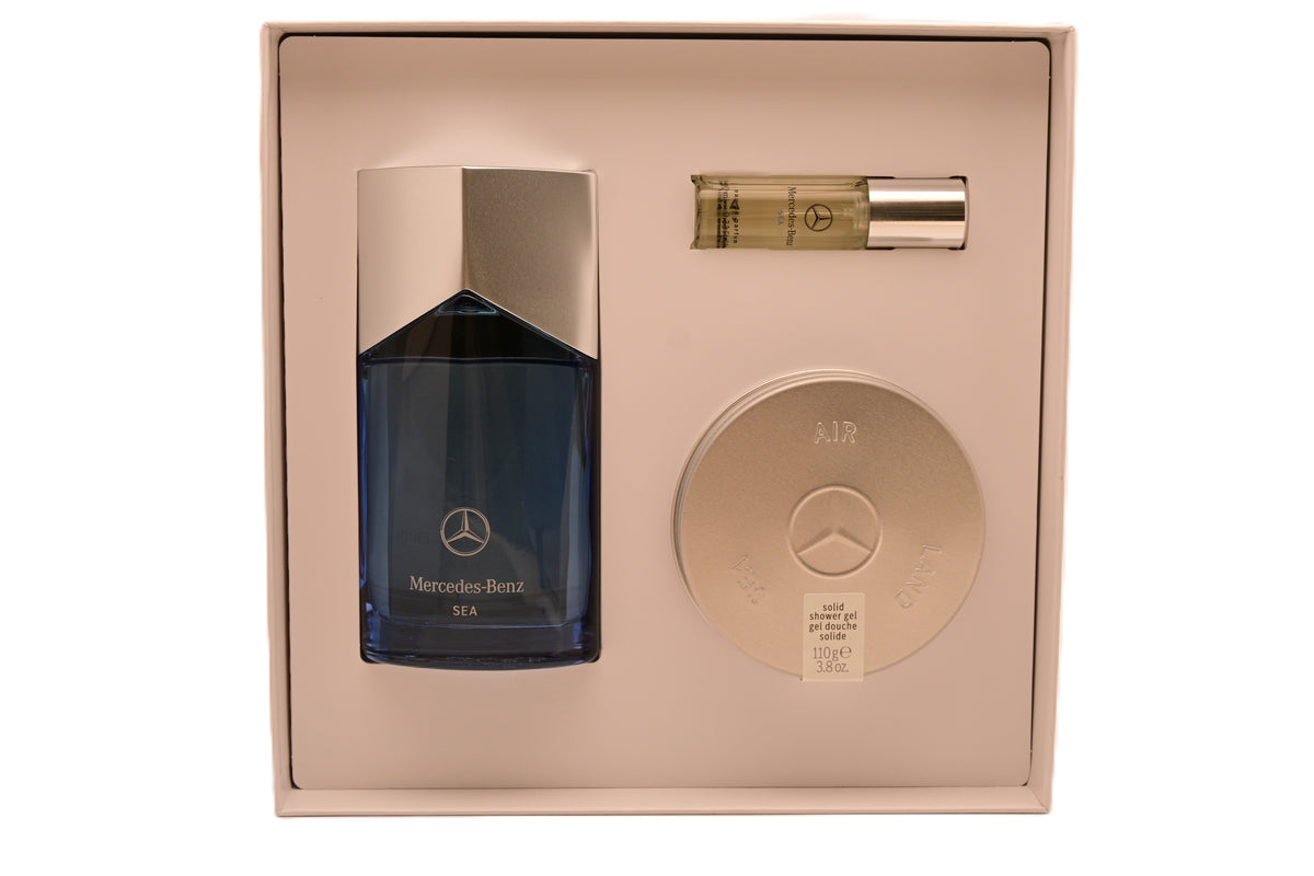 Mercedes-Benz Triology Sea Set 3 Stück Eau de Parfum 100ml + Solid Shower Gel 110g + Pen Spray 10ml