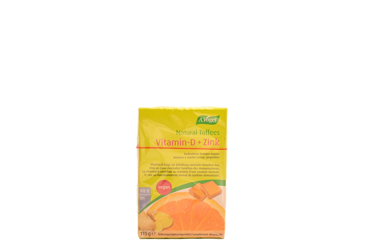 Vogel Natural Toffees Vitamin D+Zink Orangen-Ingwer