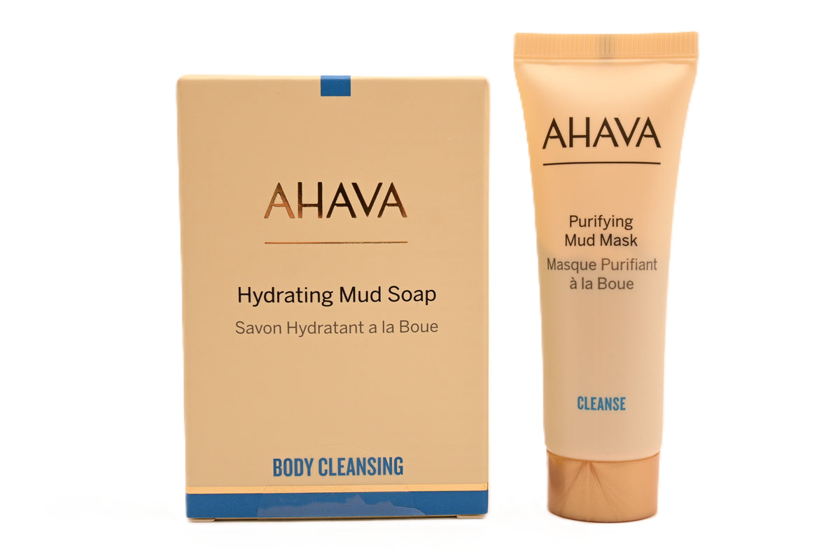 AHAVA Ultimate Mud Duo 2 Stück assortiert Hydrating Mud Soap 100g Purifying Mud Mask 20ml