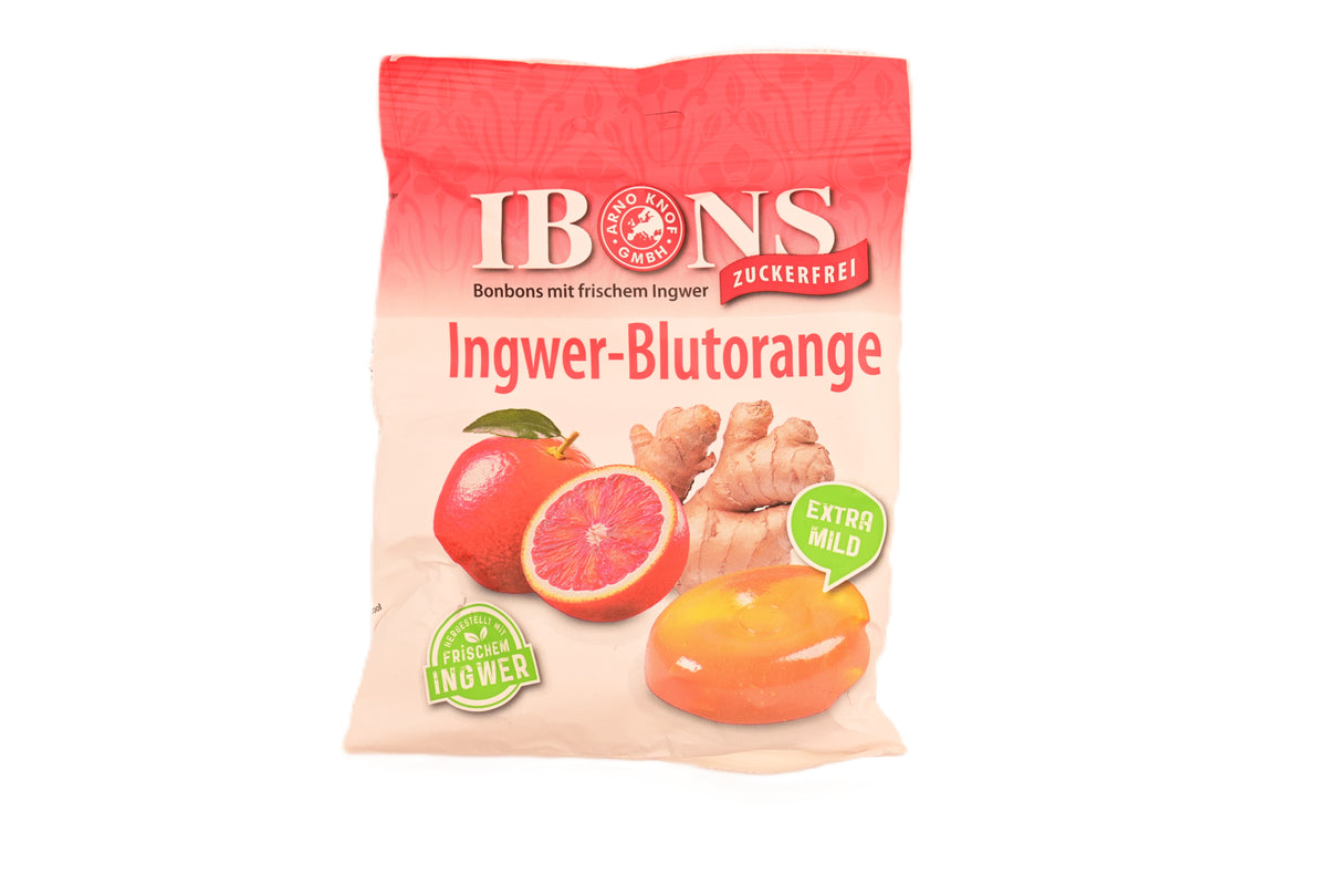 IBONS Ingwer Bonbon Blutorange ohne Zucker